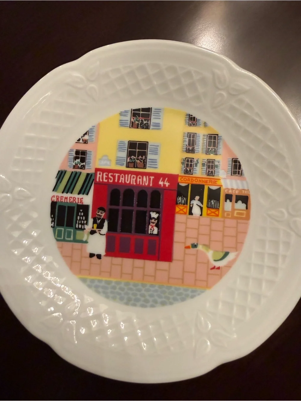 Philippe Deshoulieres Limoges Merchants Row Set of 10 Canape Plate
